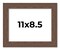 11x8.5 Wide Barnwood Picture Frame with UV-Resistant Acrylic & Acid Free Backing, Available in 6 Paint Finishes - Grey, Brown, White, and Black